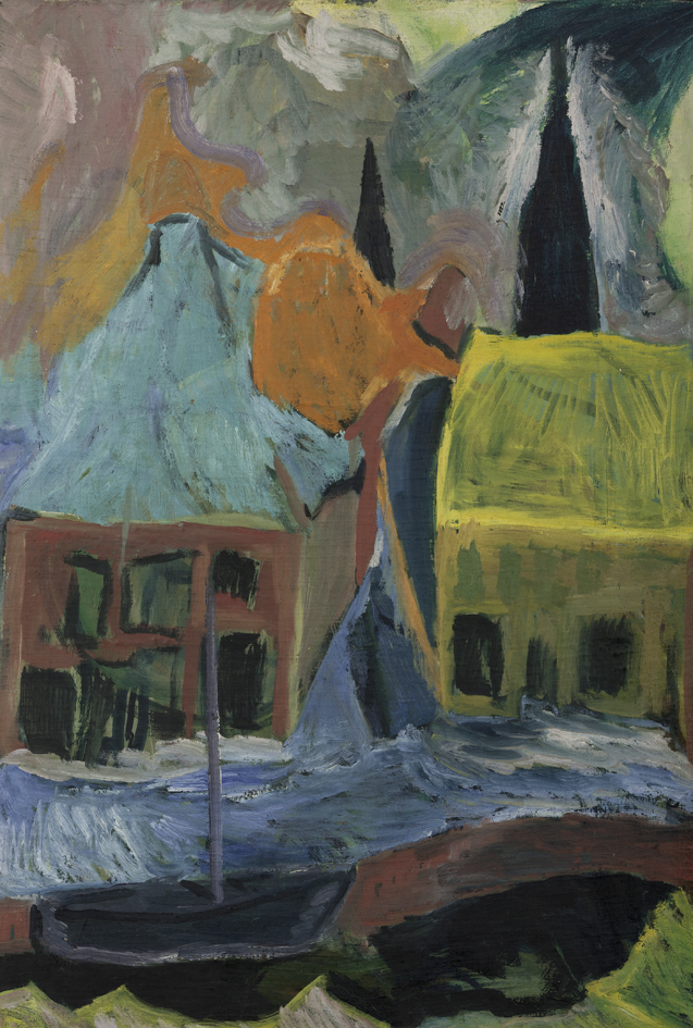 Stadsgezicht met sneeuw (S-24)