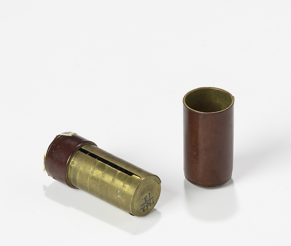 Donkerbruine leren muntenhouder