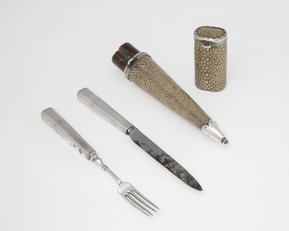 Etui met mes en vork