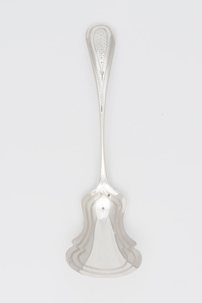 Suiker- of theeschep van zilver