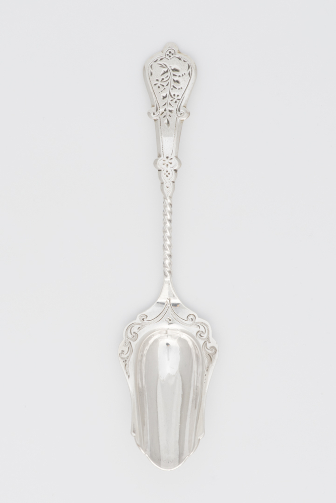 Suiker- of theeschep van zilver