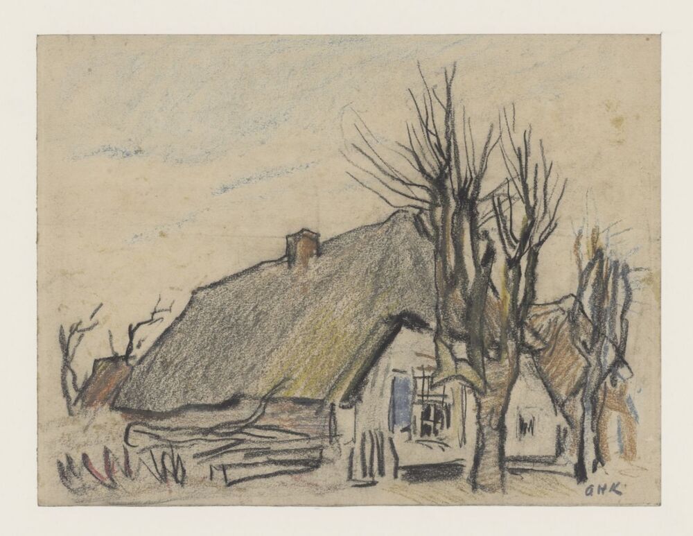 Boerenwoning met bomen