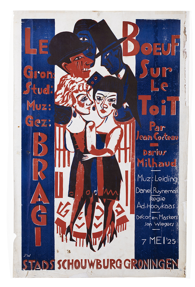 Affiche voor "Le Boeuf sur le Toit", door Bragi