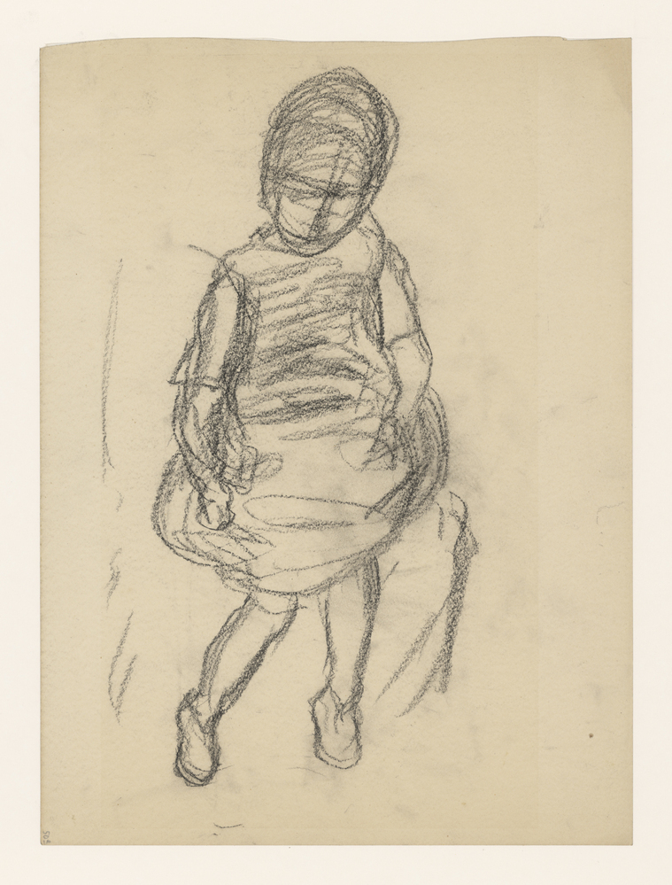 Schets van een klein meisje