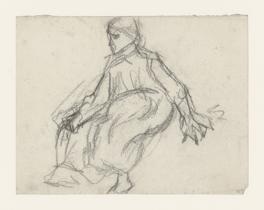 Vrouw in zittende houding