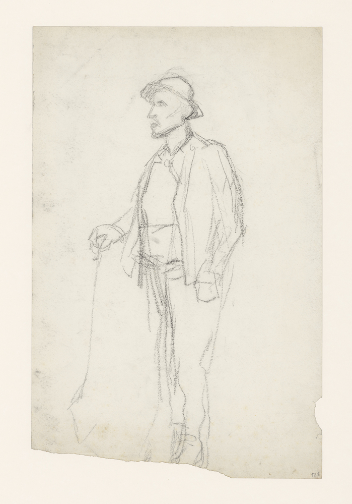 Schets van een man met roede