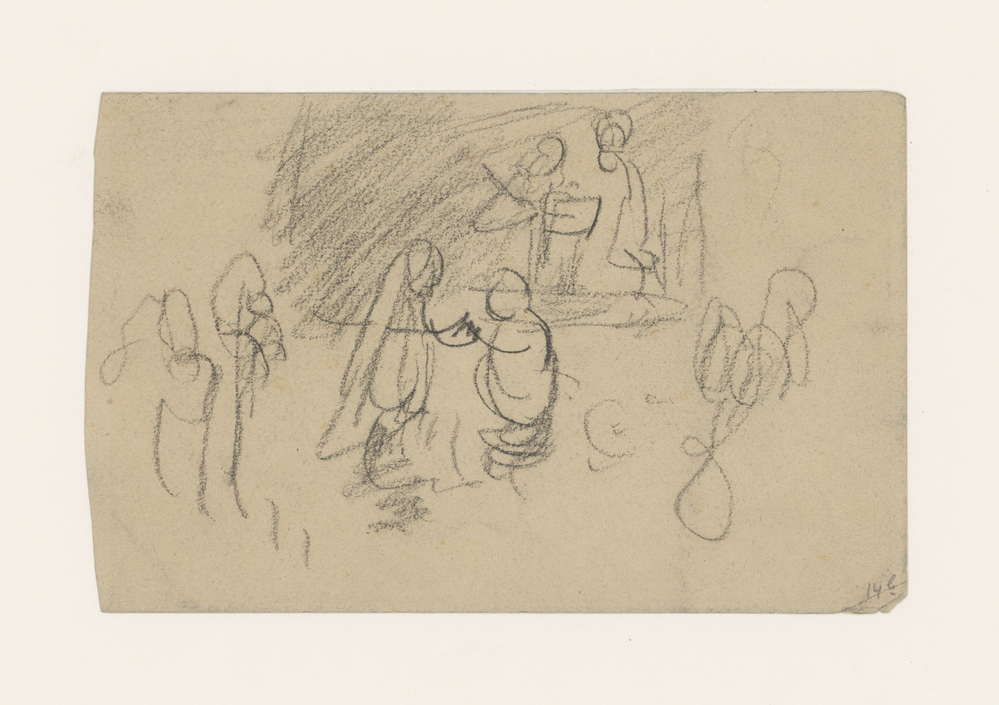 Schilder met modellen