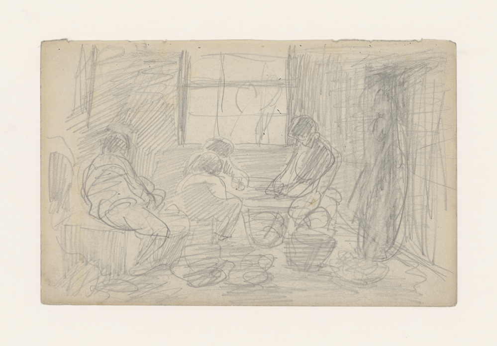 Interieur met vier mensen