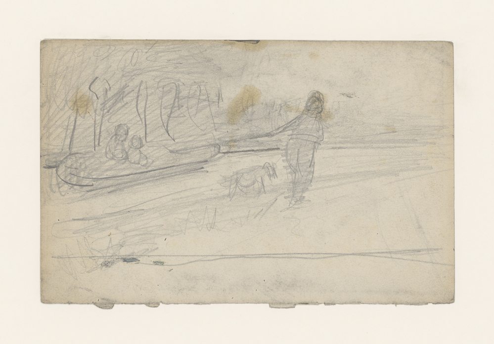 Boot met man aan het roer