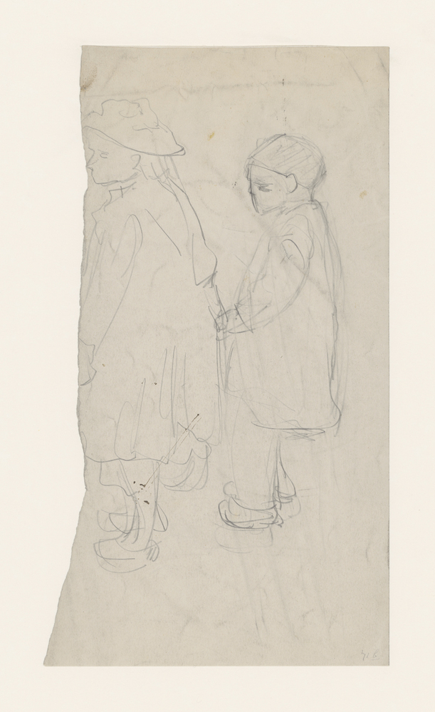 Meisje met jongen aan de hand