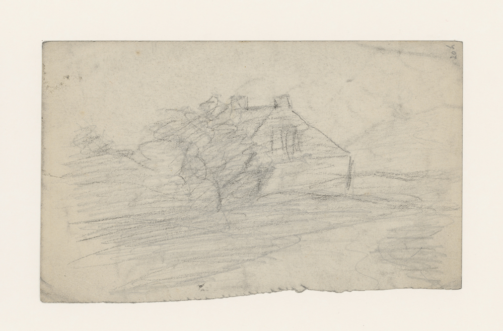 Huis achter geboomte