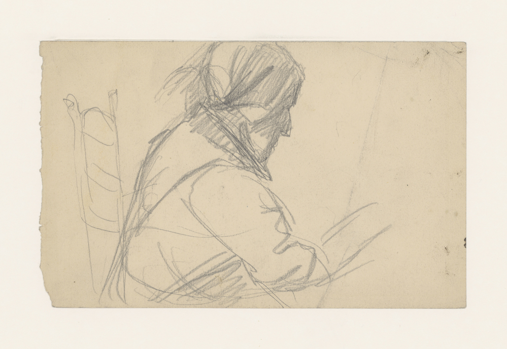 Vrouw zittende op een stoel