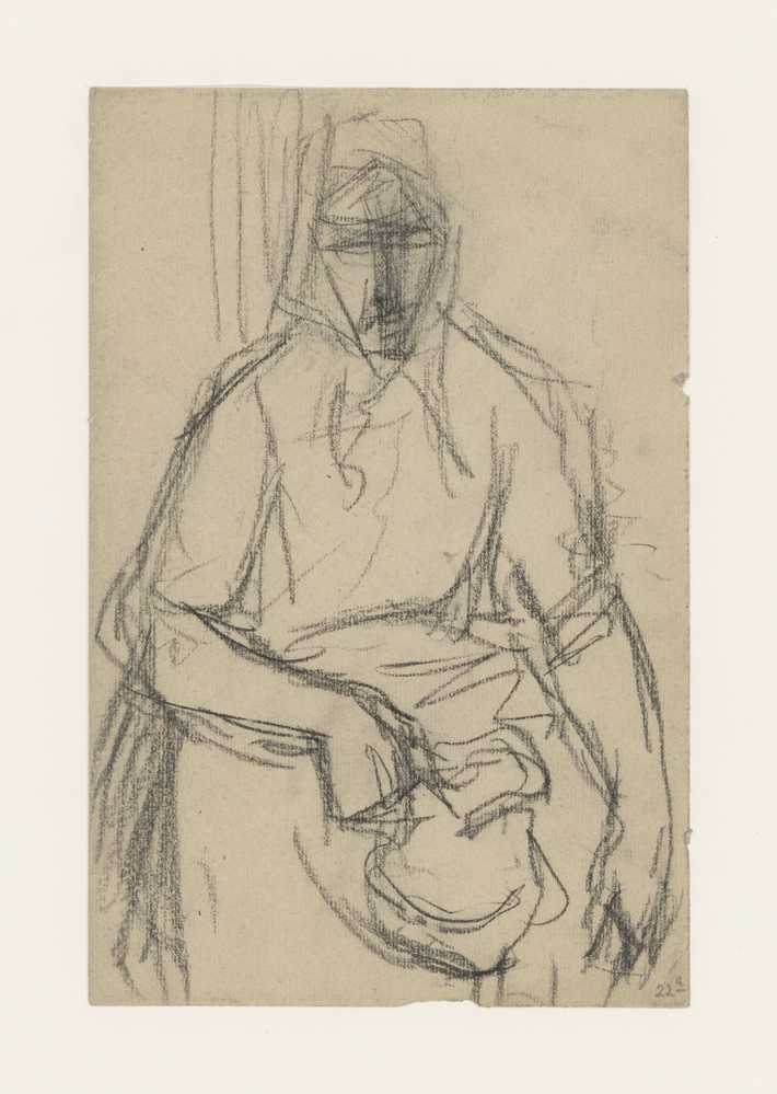 Vrouw met kan in de hand