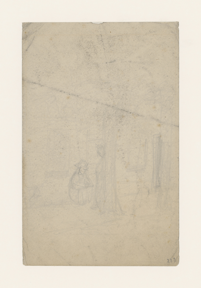 Twee personen in gesprek onder een boom