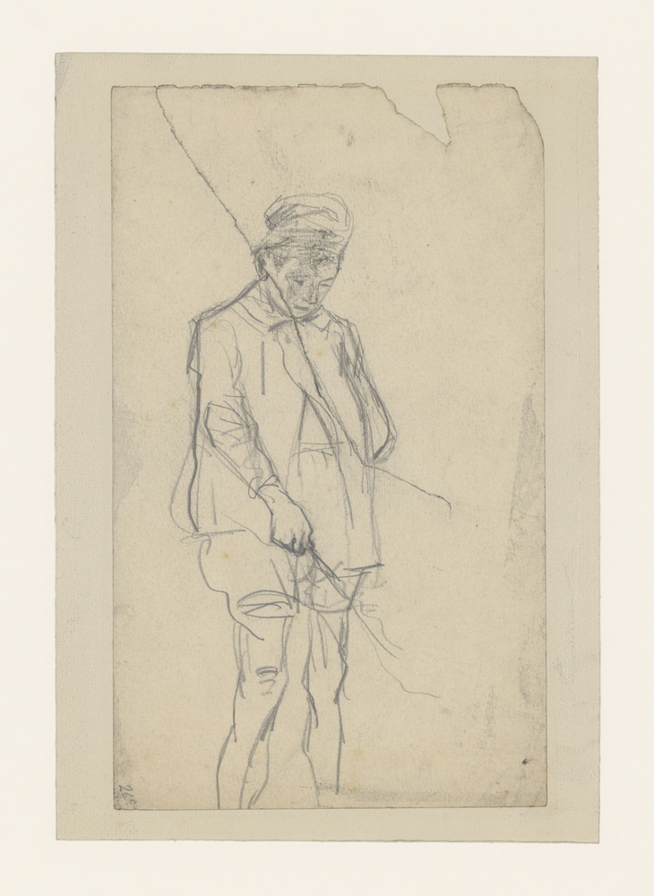 Studie van een staande jongen