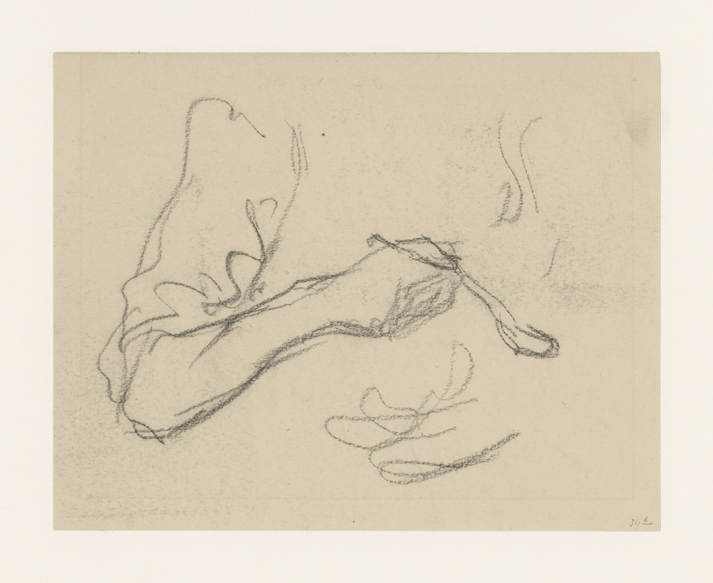 Schets van onderarm met lepel