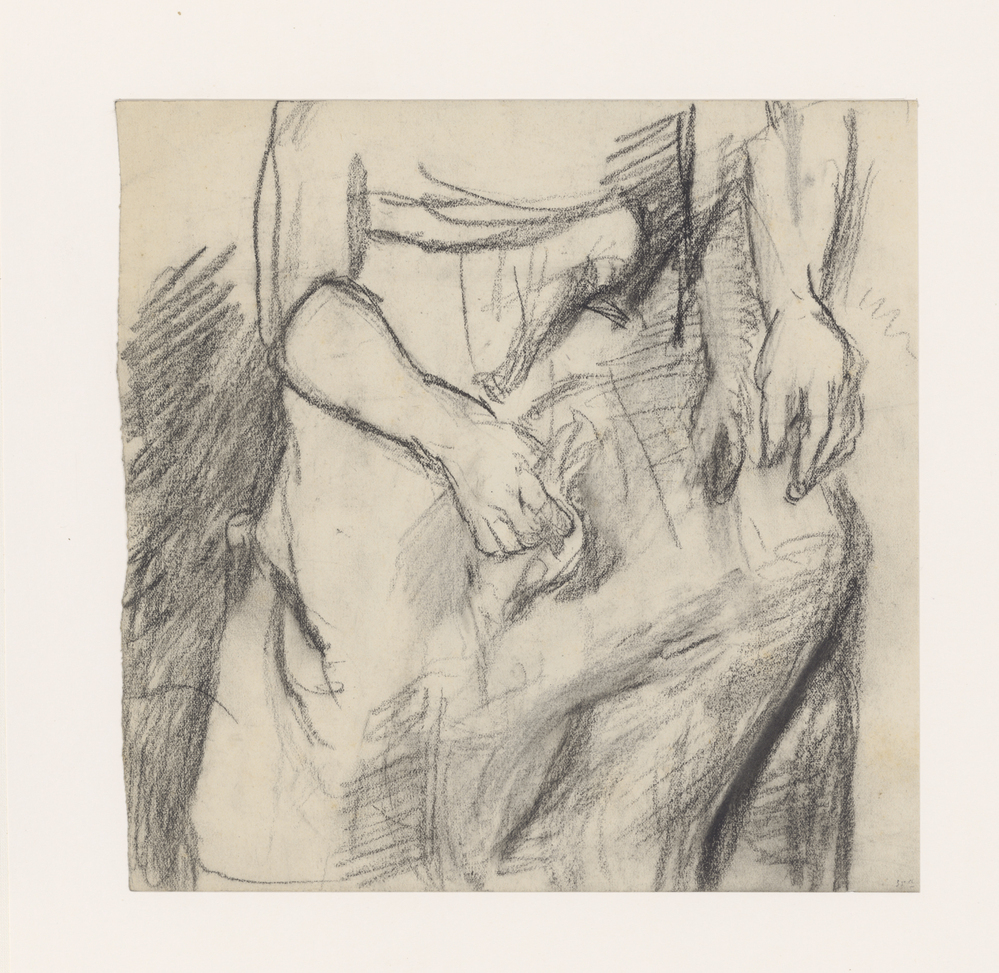 Schoot van een vrouw in zittende houding