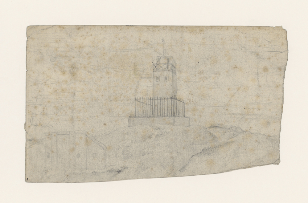 Duinlandschap met vuurtoren