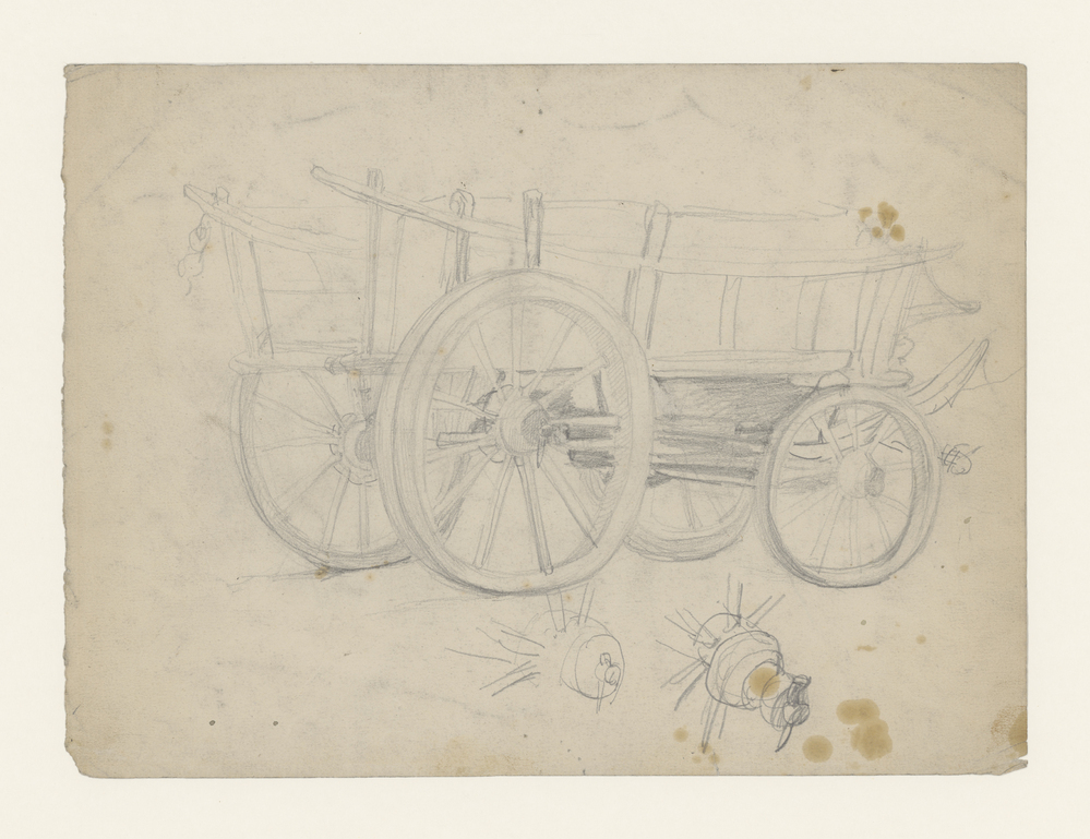 Studie van een hooiwagen