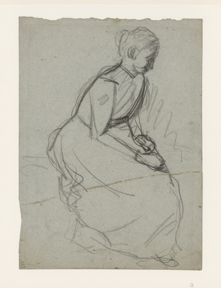 Vrouw in zittende houding