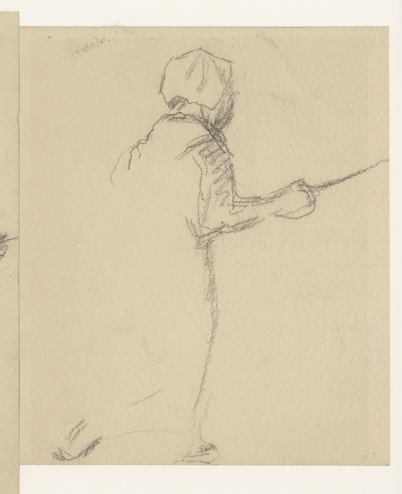 Vissersvrouw met lijn