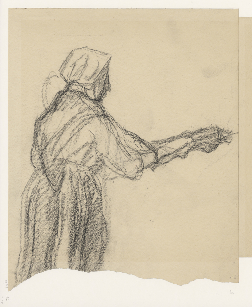 Vissersvrouw met lijn