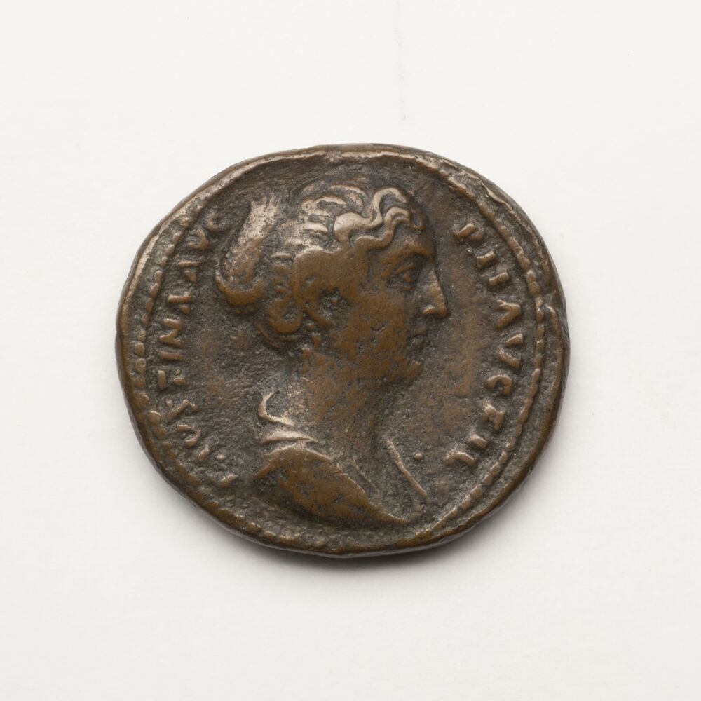 Denarius van Antonius Pius (Faustina II)