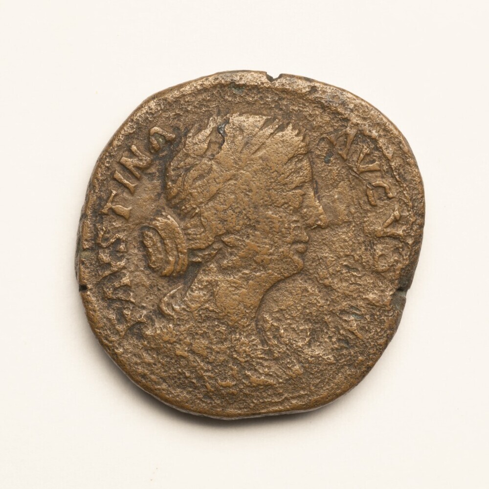 Sestertius, Marcus Aurelius; Faustina Augusta, (Groningen)