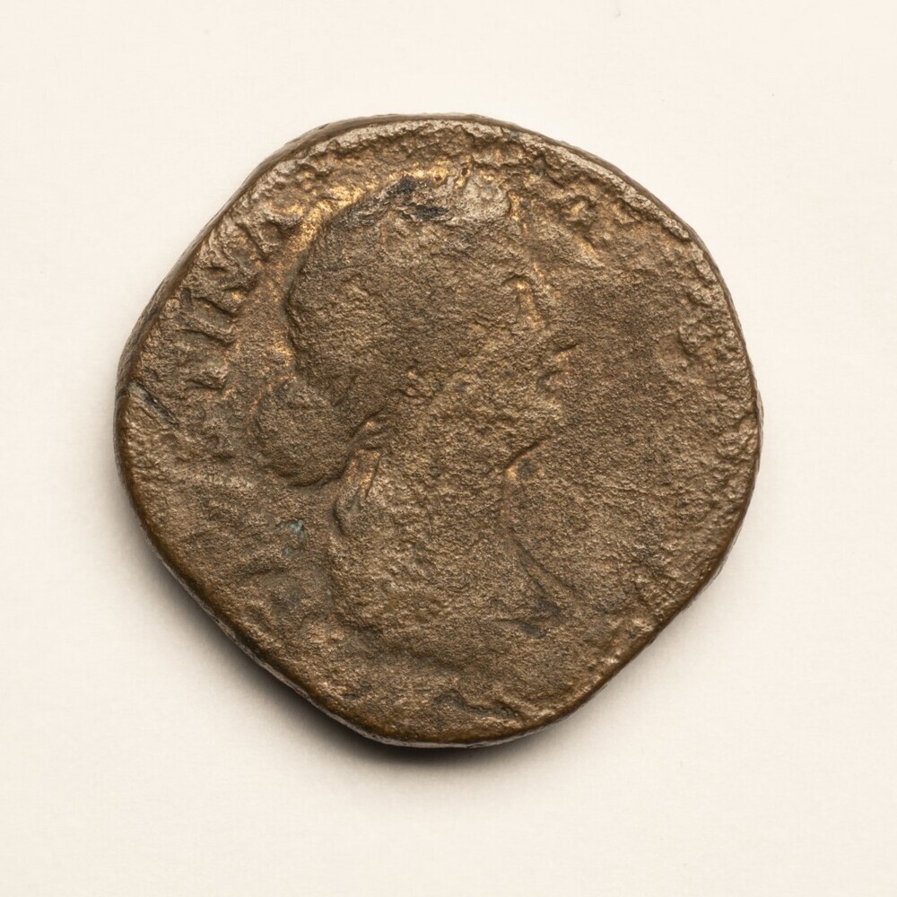 Sestertius, Marcus Aurelius; Faustina Augusta, (Groningen)