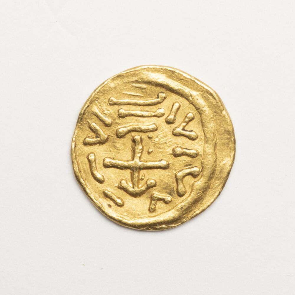 Tremissis of Trient , Friese imitatie van Merovingische munt (Siuksum)