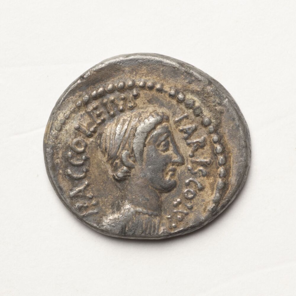 Denarius (imitatie), P. Accoleomus Lar.