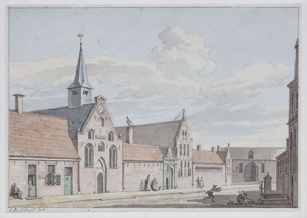 St. Geertruids- of Pepergasthuis, Peperstraat oostzijde