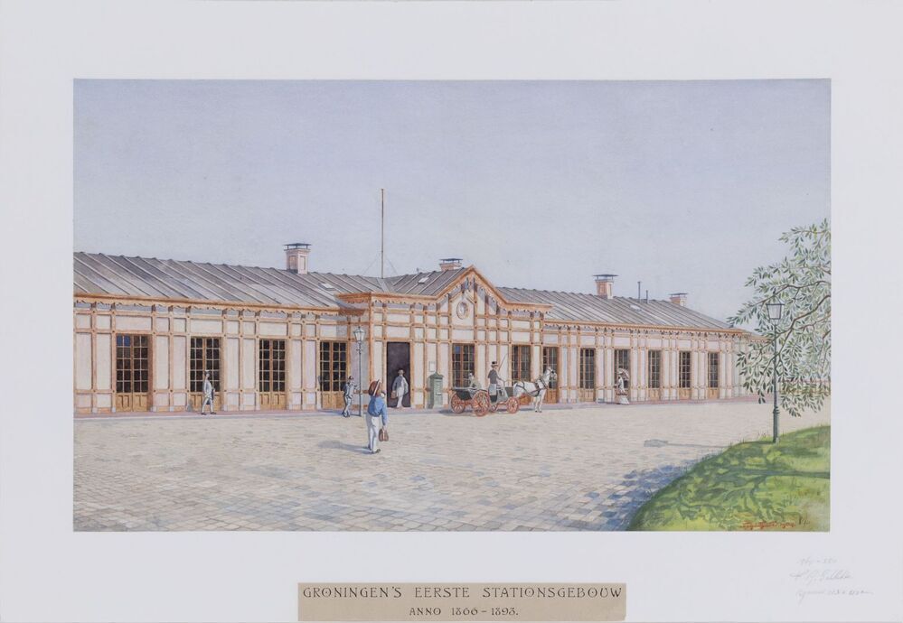 Groningen's eerste stationsgebouw, anno 1866-1893