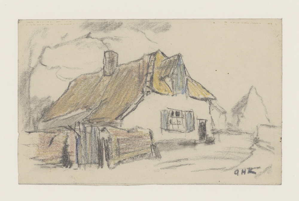 Boerenhuis aan een weg