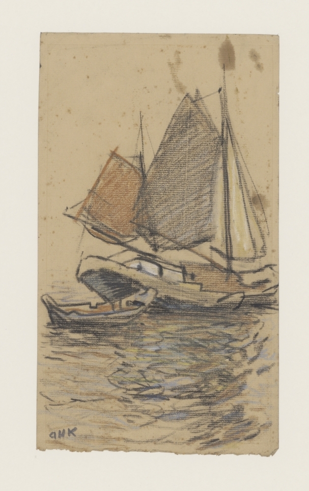 Achtersteven van een zeilschip