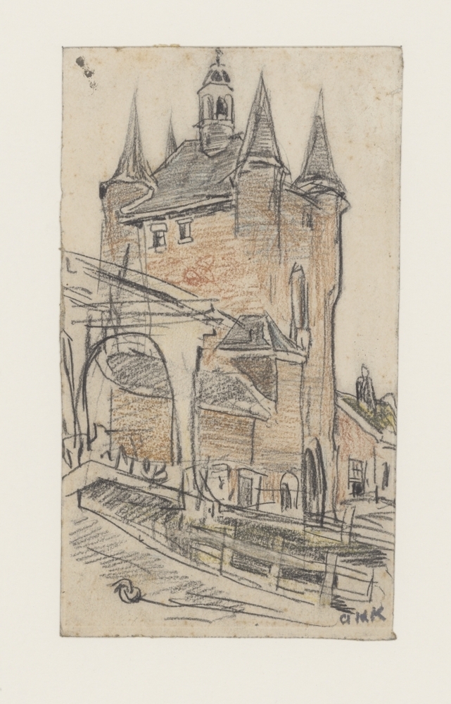 Oude stadspoort met klapbrug