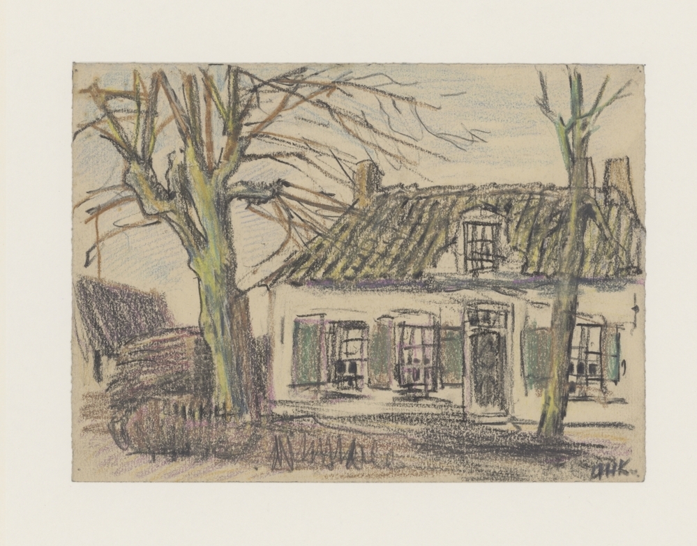 Woonhuis tussen twee bomen