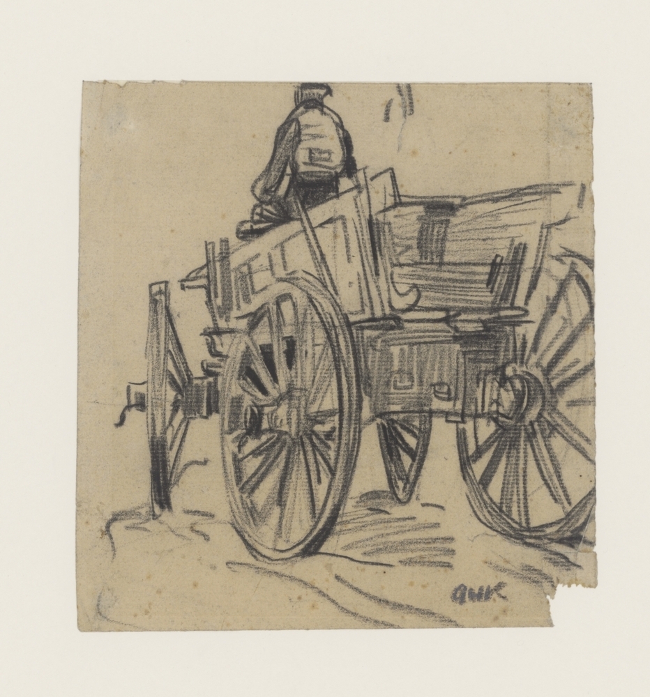 Boerenwagen met voerman