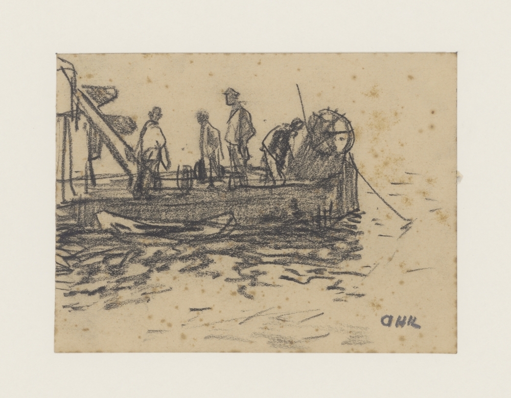 Gedeelte van een bemande baggermolen