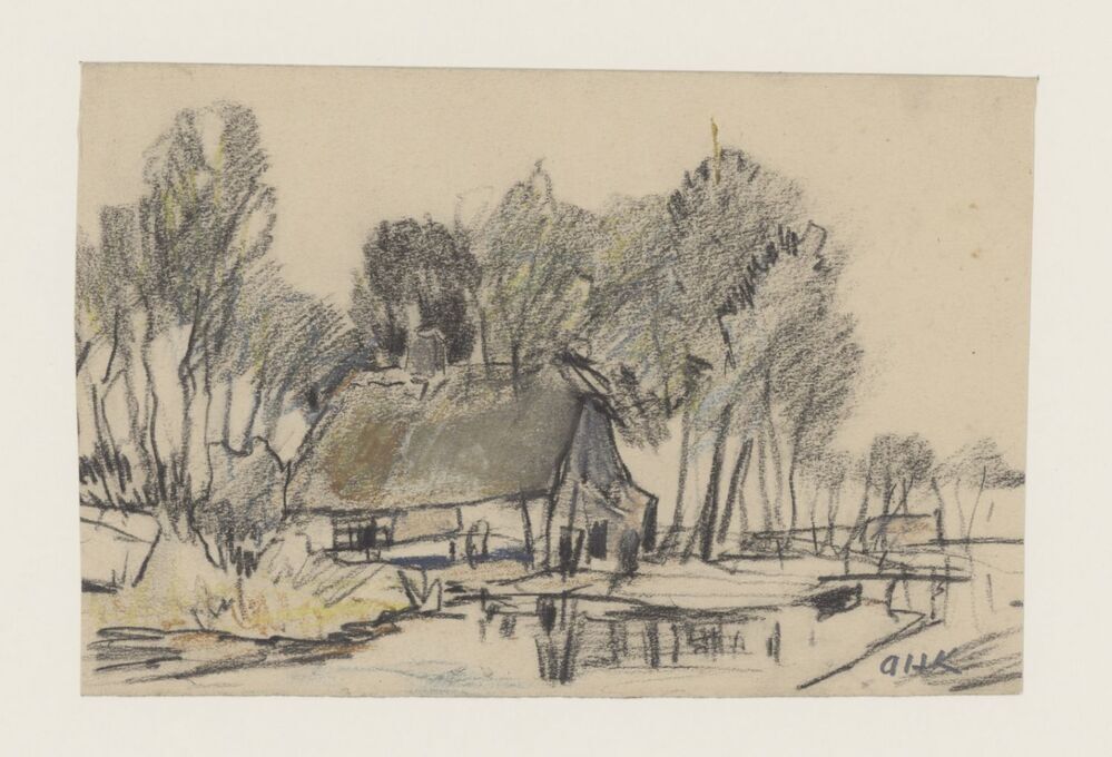 Boerderij onder geboomte