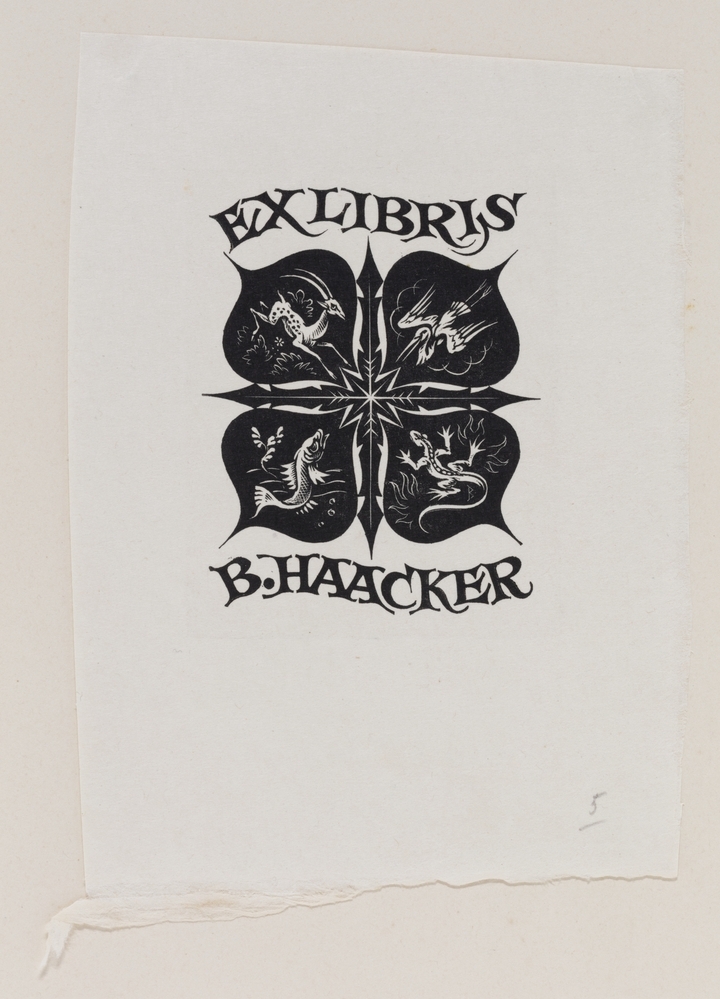 Ex-libris B. Haacker
