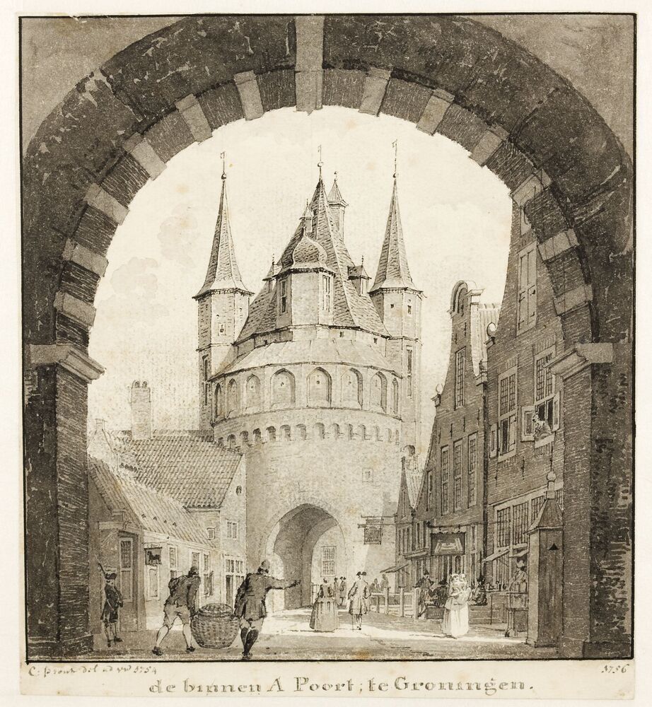 Binnen-Apoort, buitenzijde, gezien vanuit de Buiten-Apoort, 1754