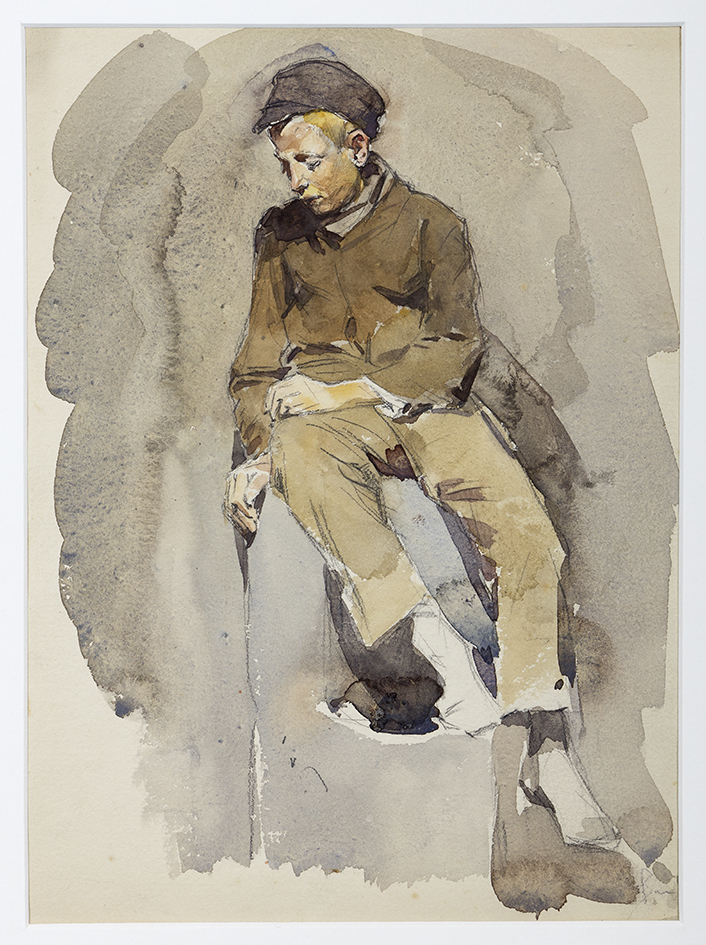 Jongen met pet (studie)