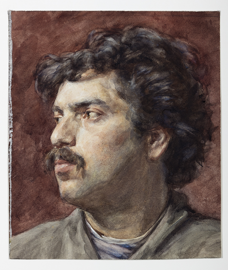 Man met snor (studie)