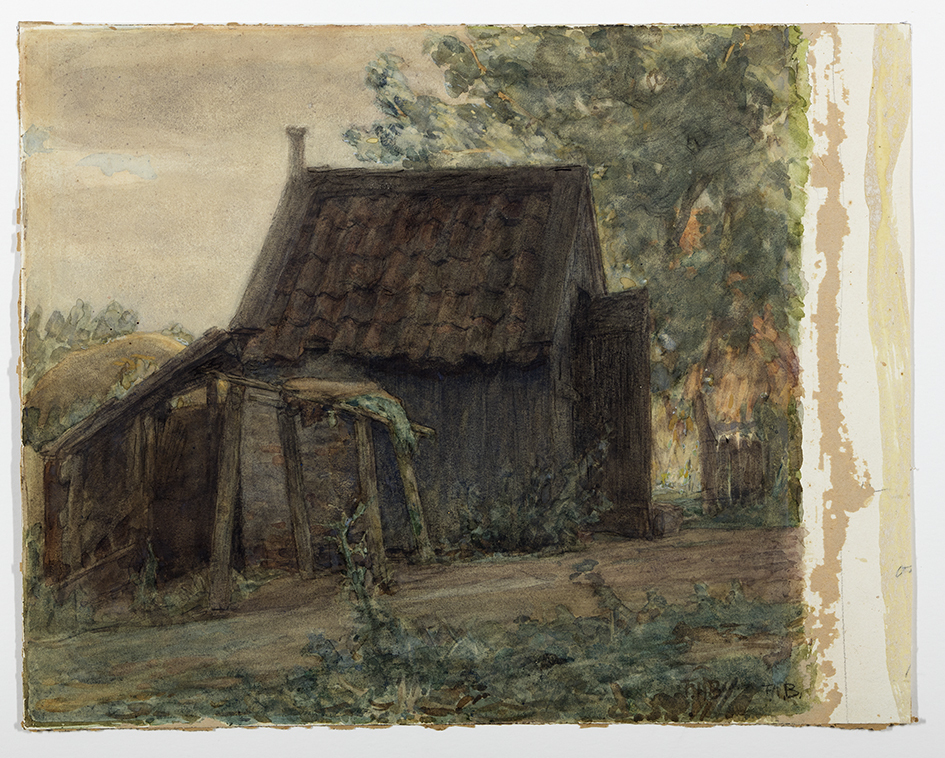 Oude schuur (studie)