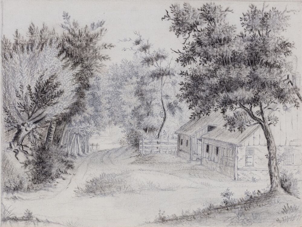 Gezicht op een boerderij