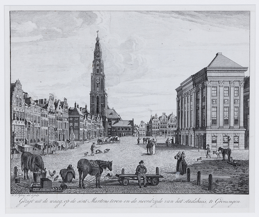 Grote Markt, noordelijk gedeelte, gezien vanuit het waaggebouw naar het oosten