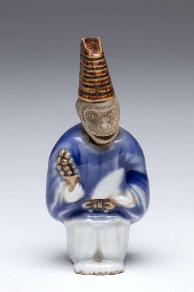 Netsuké in de vorm van een aap