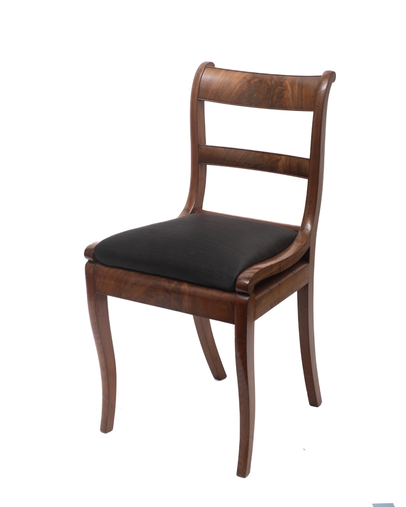 Zes Biedermeier stoelen