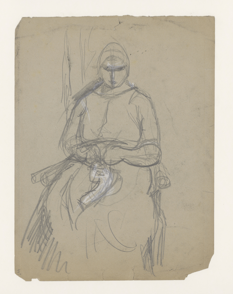 Vrouw zittende op een stoel